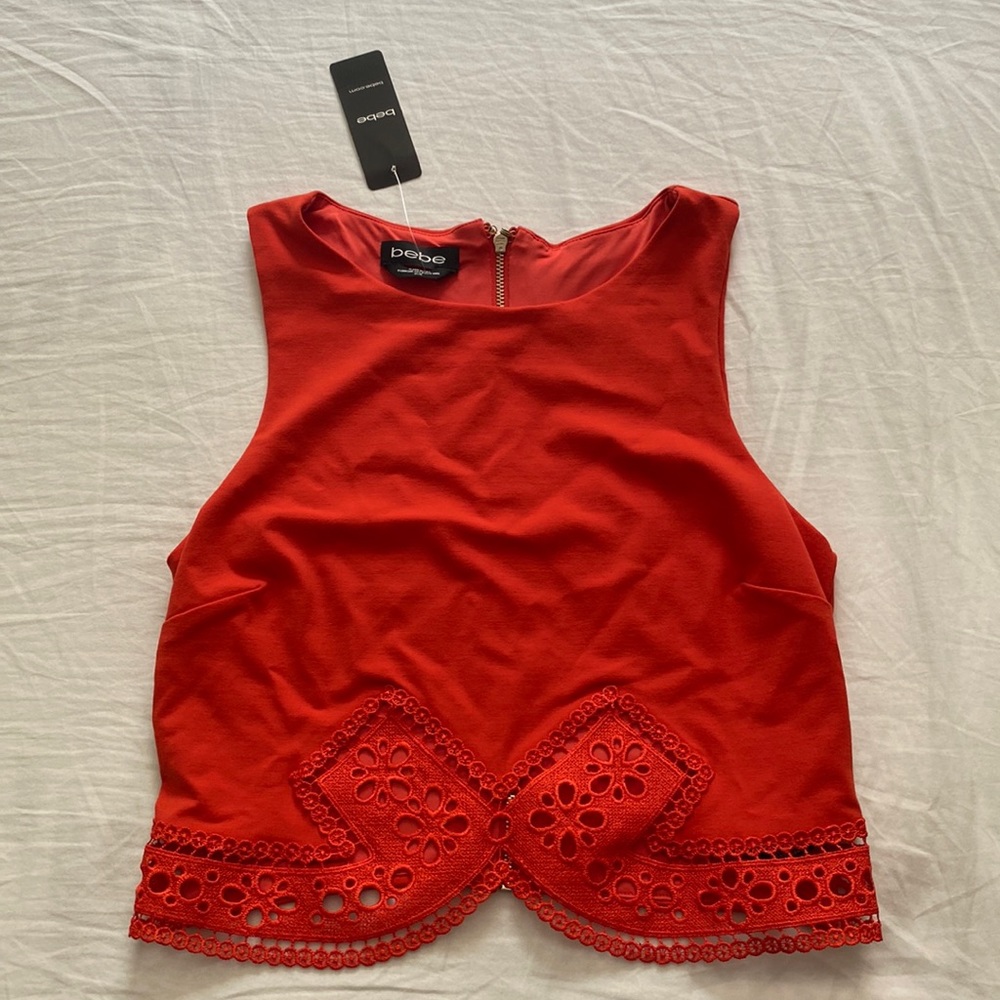 Bebe Lace Crop Top